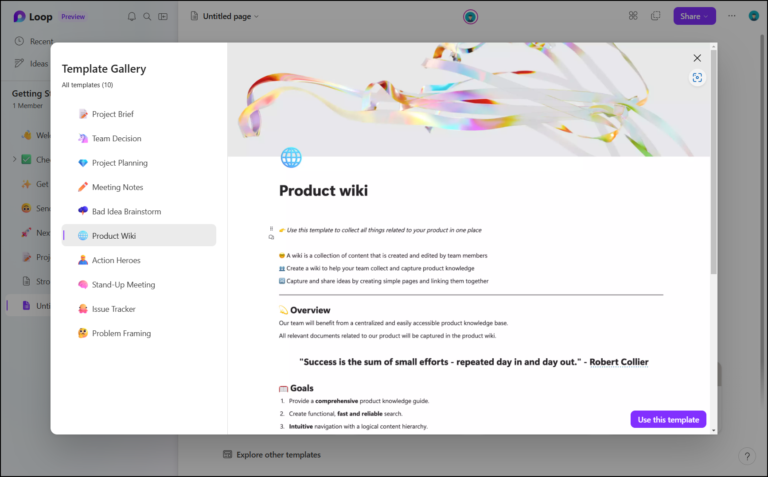 How to enable and work with Microsoft Loop – Modern Workplace.site