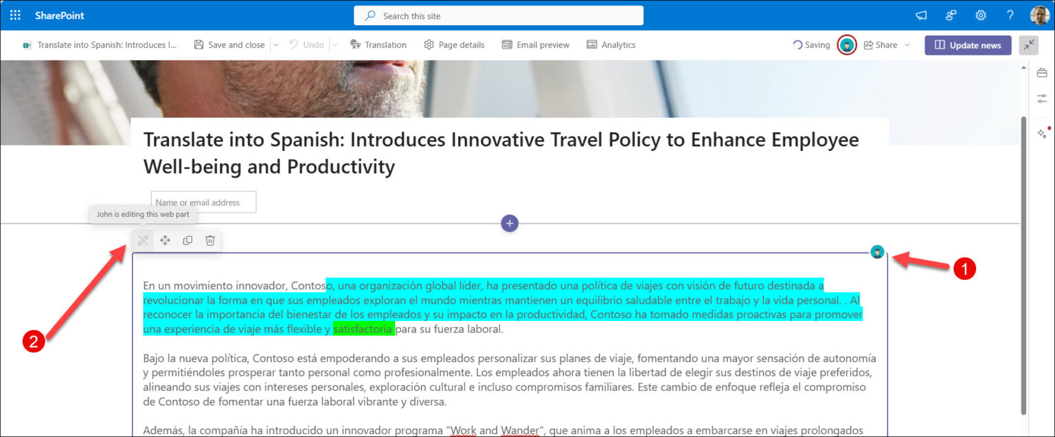 New design and edit options in SharePoint Pages – Modern Workplace.site