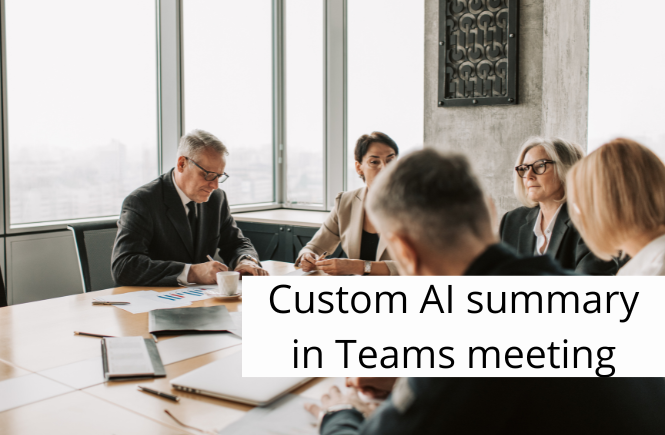 Create a custom AI summary in Teams meeting