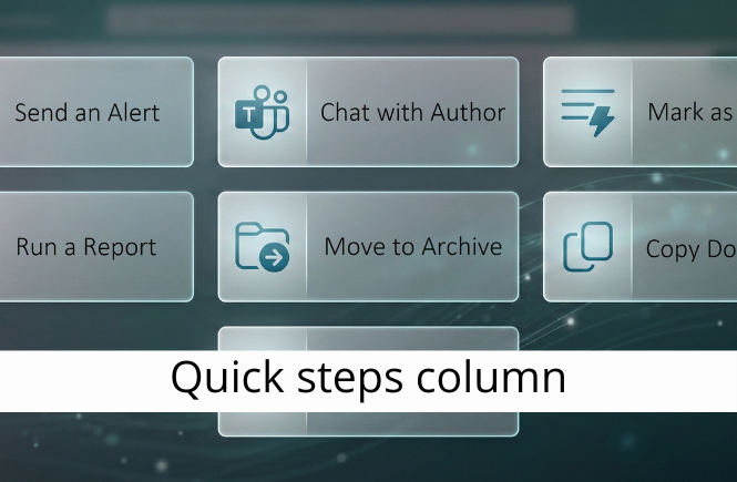 How to create a Quick step column in SharePoint